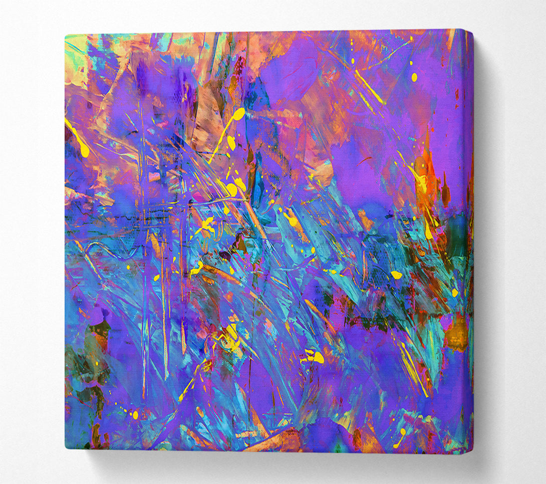  A Canvas Print of Violet Splatter Dreams Canvas Art
