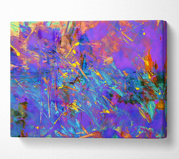  A Canvas Print of Violet Splatter Dreams Canvas Art