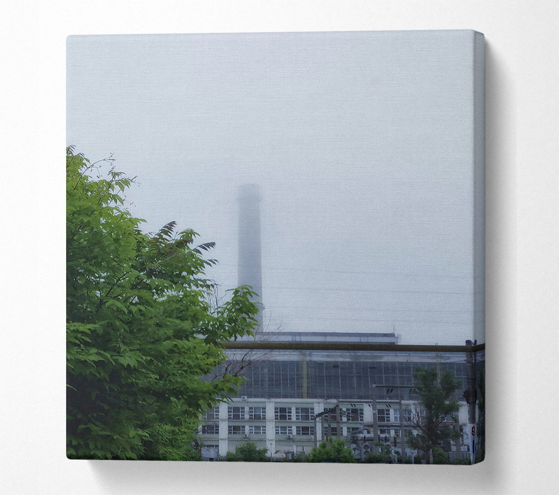  A Canvas Print of Gray Foggy Sky Canvas Wall Art
