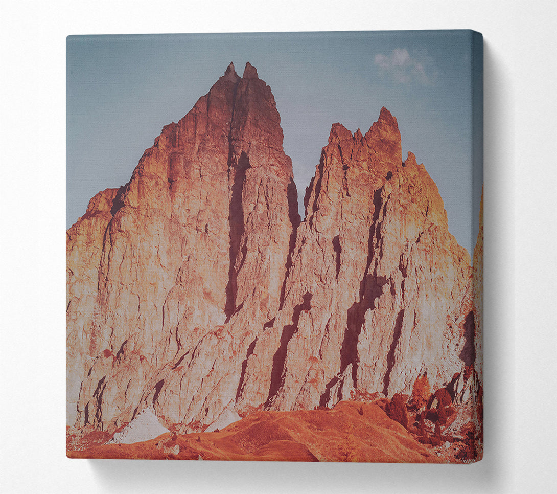  A Canvas Print of Crimson Mountain Peaks Canvas Wall Art