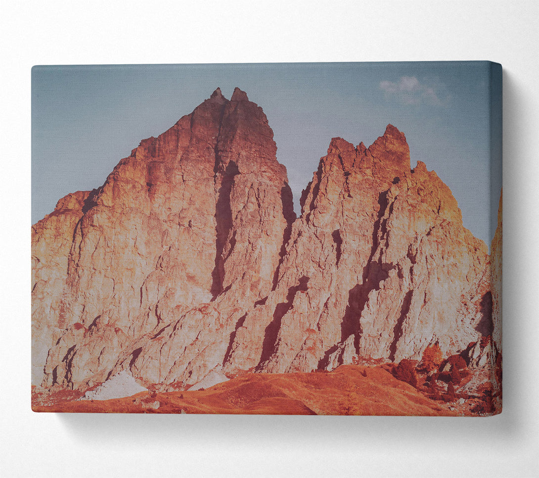  A Canvas Print of Crimson Mountain Peaks Canvas Wall Art