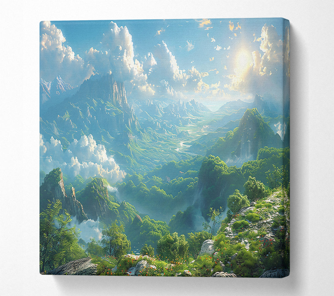  A Canvas Print of Azure Mountain Vista Canvas Art