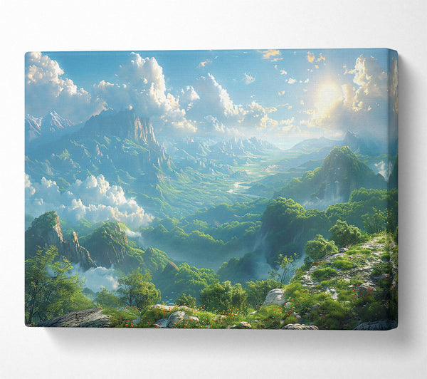  A Canvas Print of Azure Mountain Vista Canvas Art