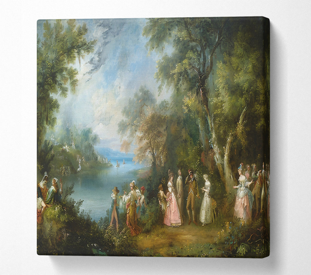  A Canvas Print of Blue River Gathering Canvas Print