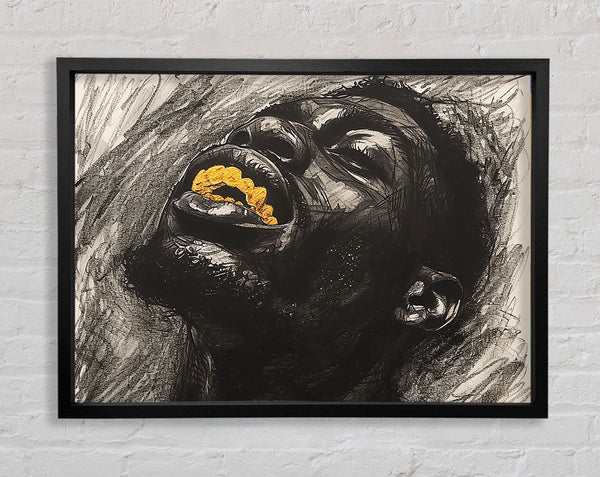 Gold Teeth Man Framed Print