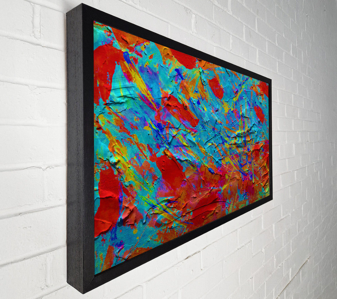  A Canvas Print of Blue And Orange Swirls Canvas Wall Art