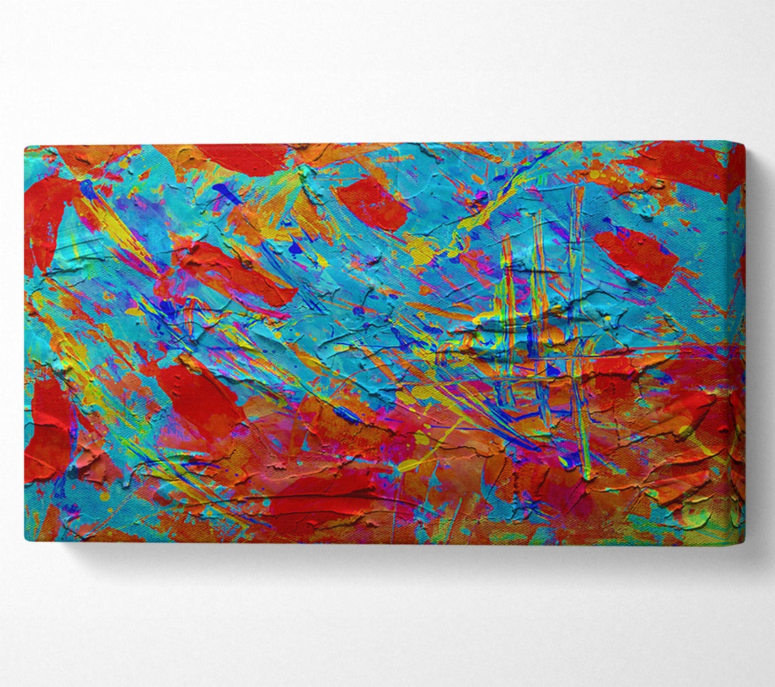  A Canvas Print of Blue And Orange Swirls Canvas Wall Art