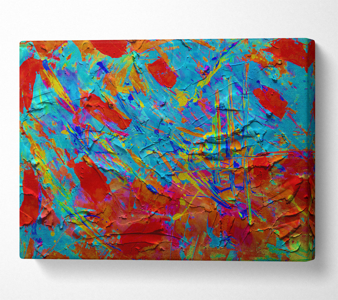  A Canvas Print of Blue And Orange Swirls Canvas Wall Art