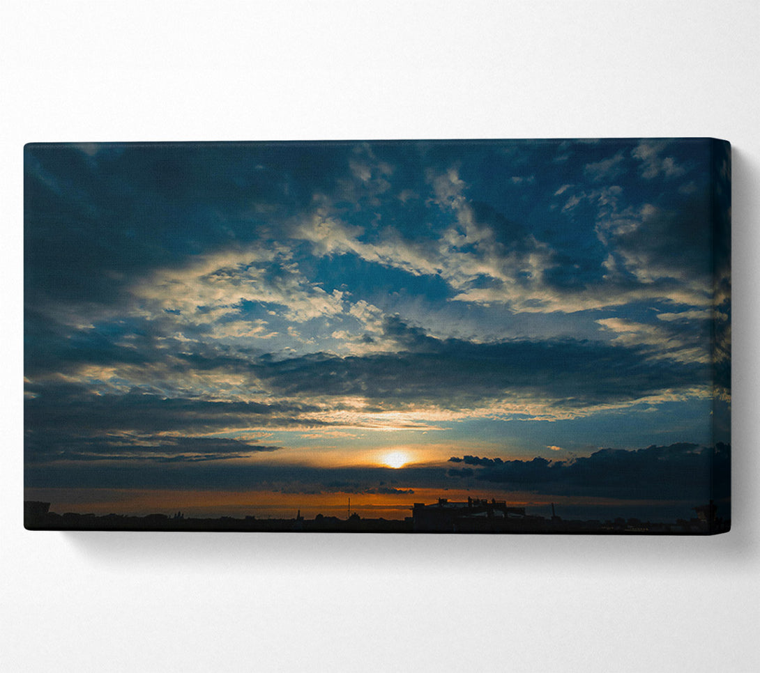  A Canvas Print of Indigo Sky Sunset Canvas Print