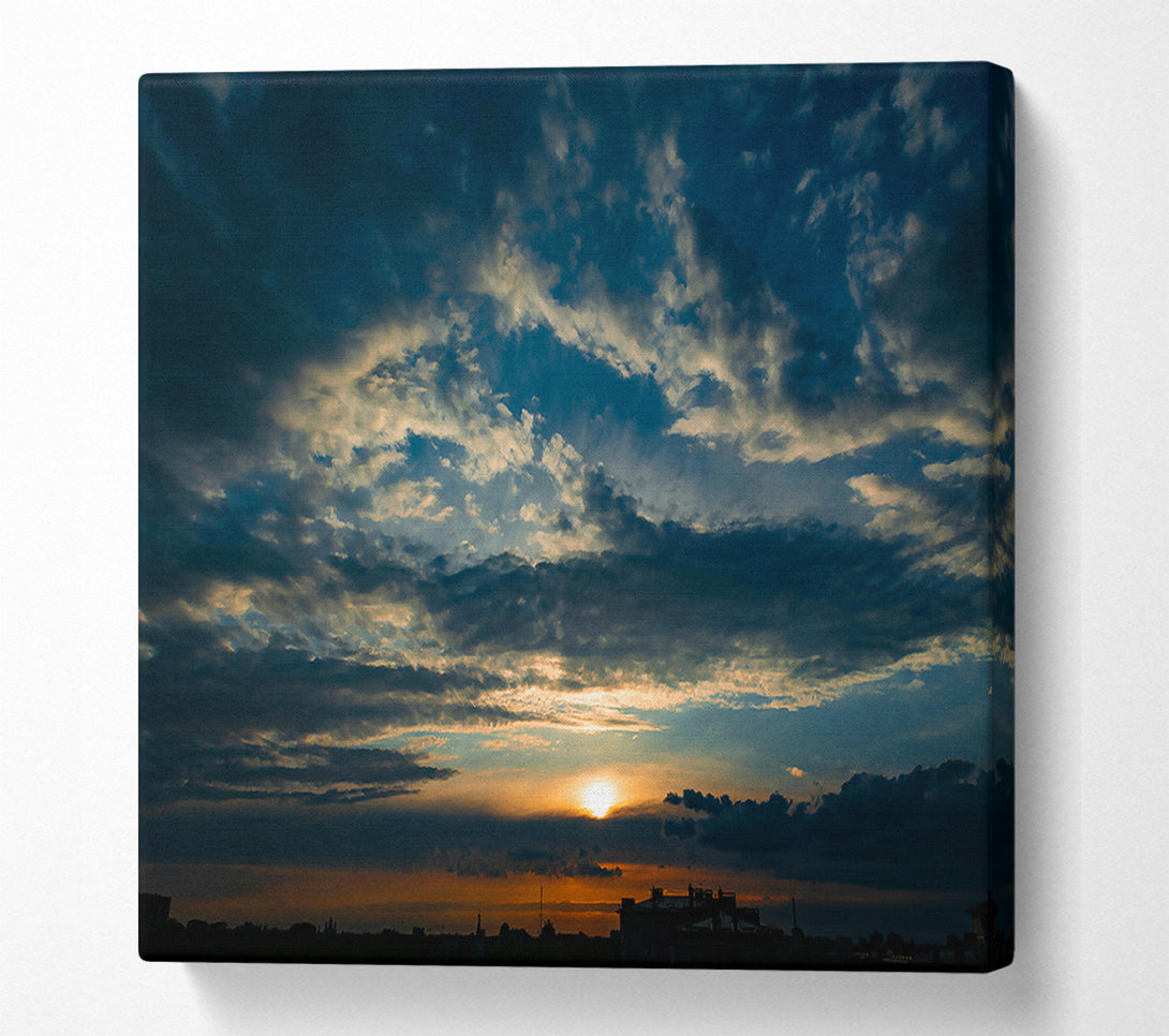  A Canvas Print of Indigo Sky Sunset Canvas Print