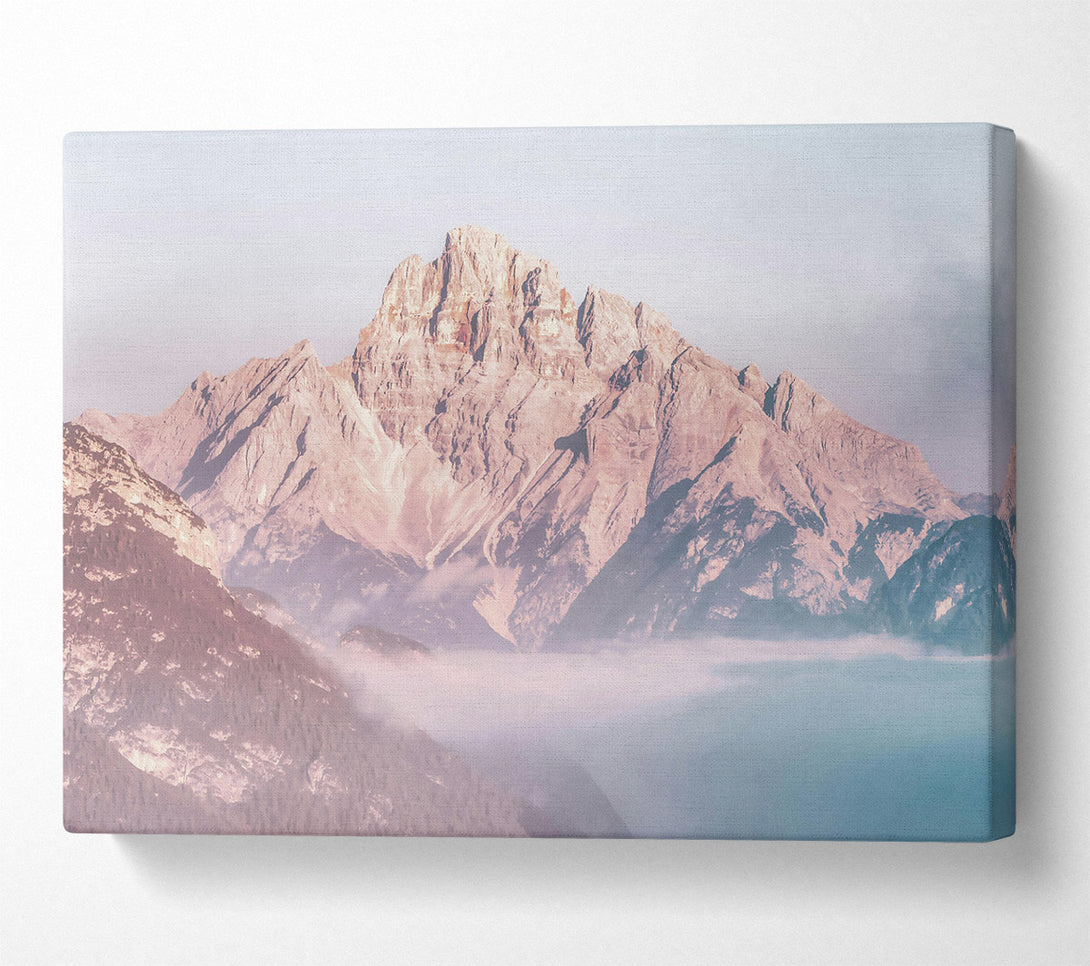  A Canvas Print of Pale Blue Peaks Canvas Print