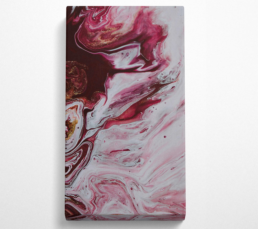  A Canvas Print of Crimson Swirls And Gold Canvas Print
