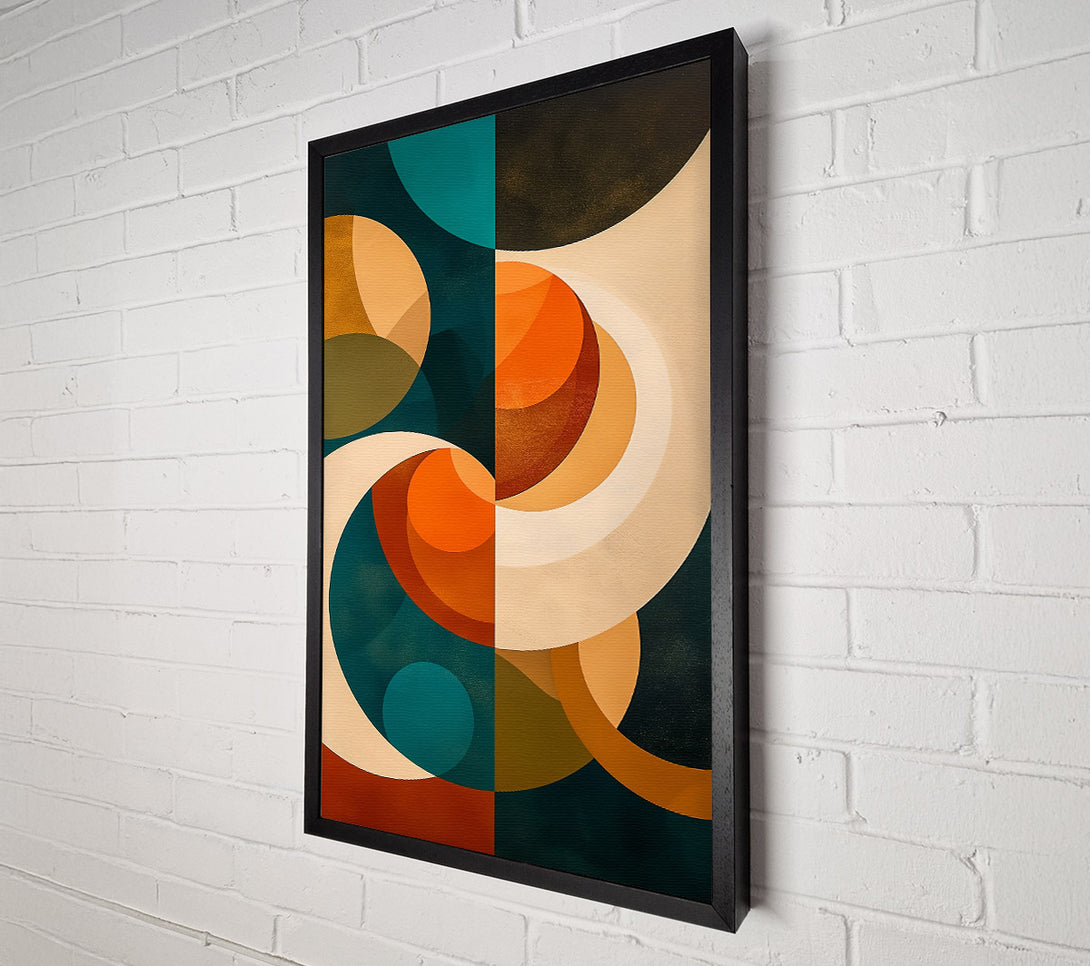  A Canvas Print of Teal Geometric Dreams Canvas Art