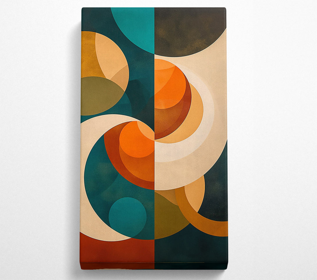  A Canvas Print of Teal Geometric Dreams Canvas Art