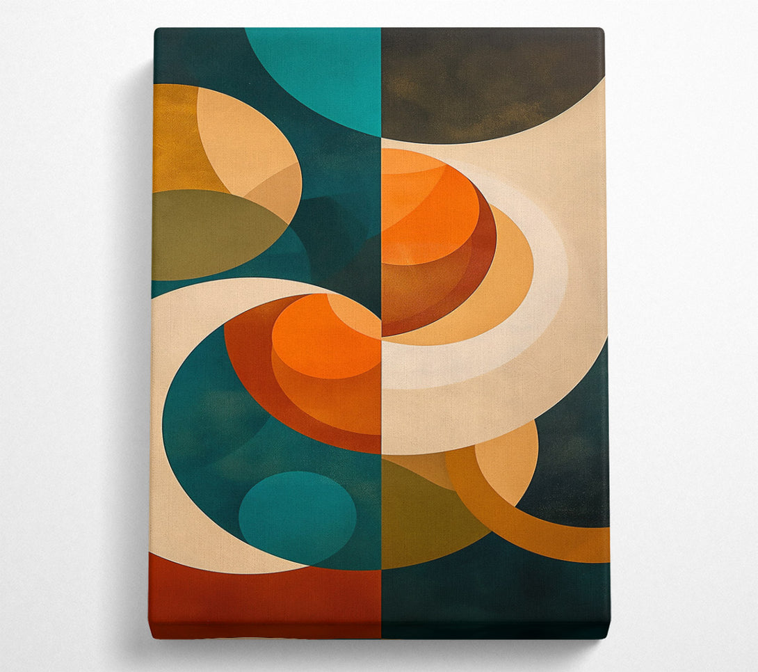  A Canvas Print of Teal Geometric Dreams Canvas Art