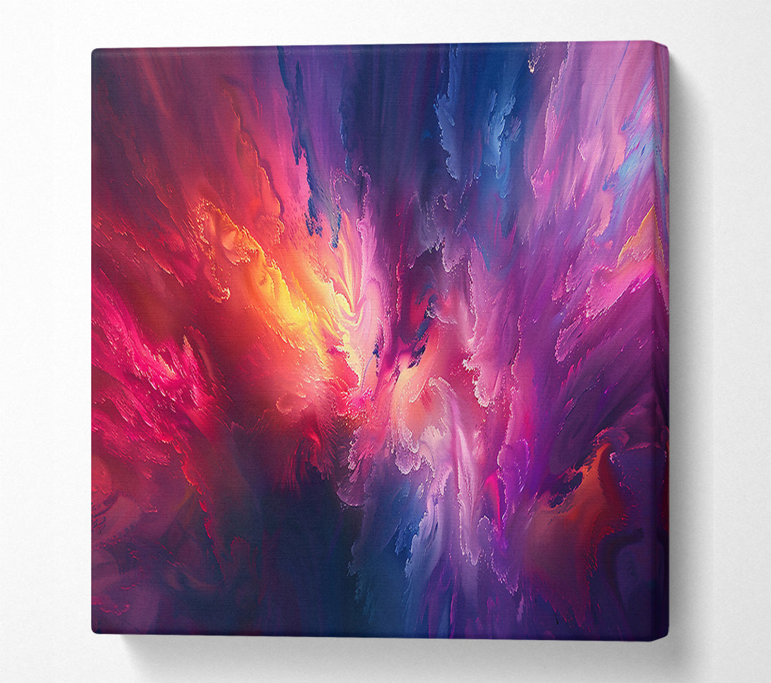  A Canvas Print of Crimson Cosmic Burst Canvas Art