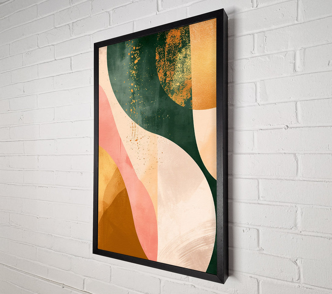  A Canvas Print of Emerald Abstract Shapes Canvas Print
