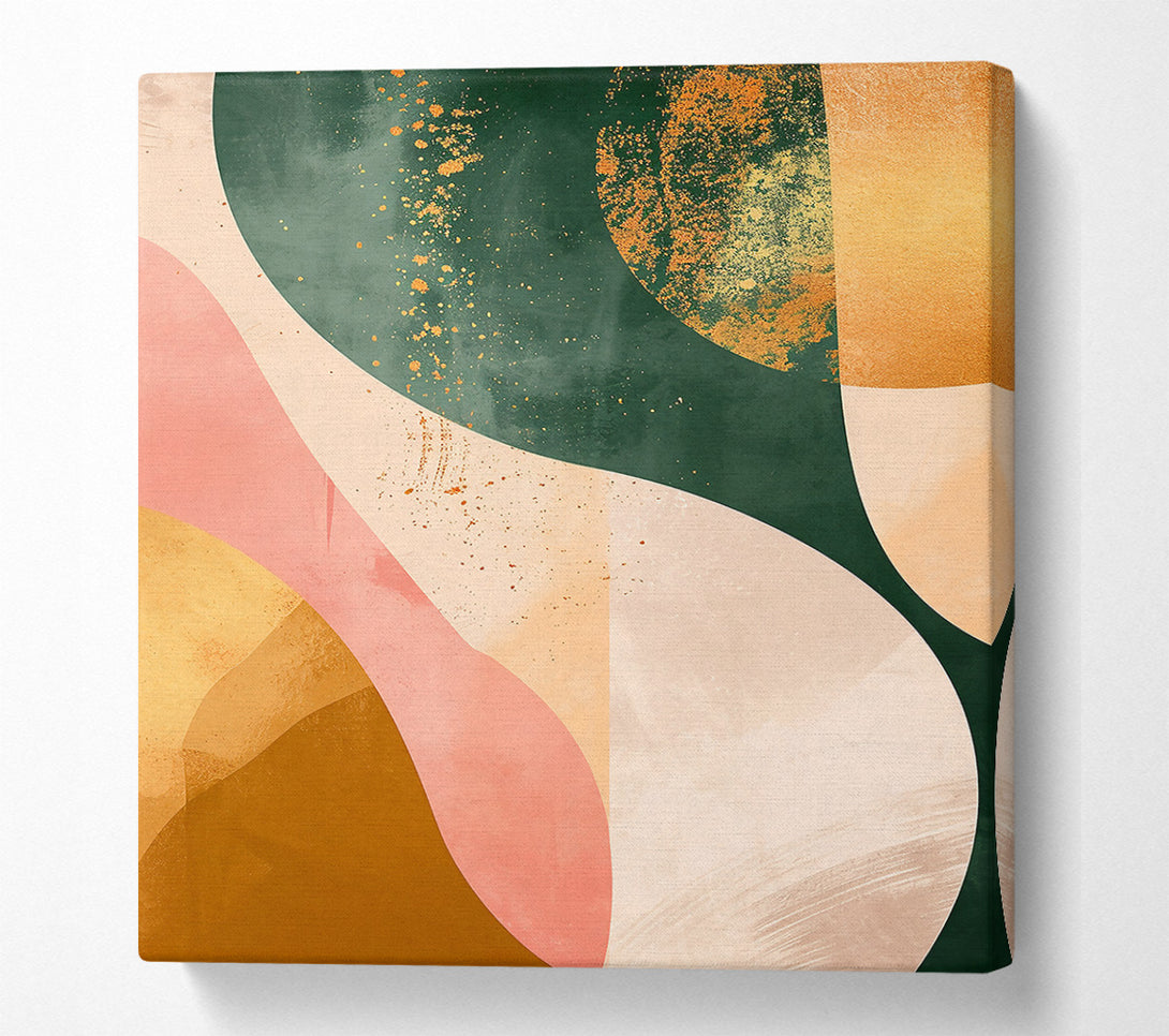  A Canvas Print of Emerald Abstract Shapes Canvas Print