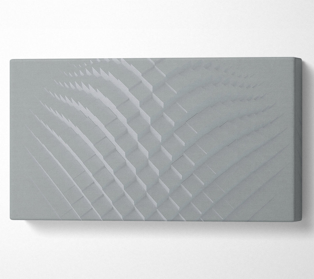  A Canvas Print of Silver Geometric Flow Canvas Print