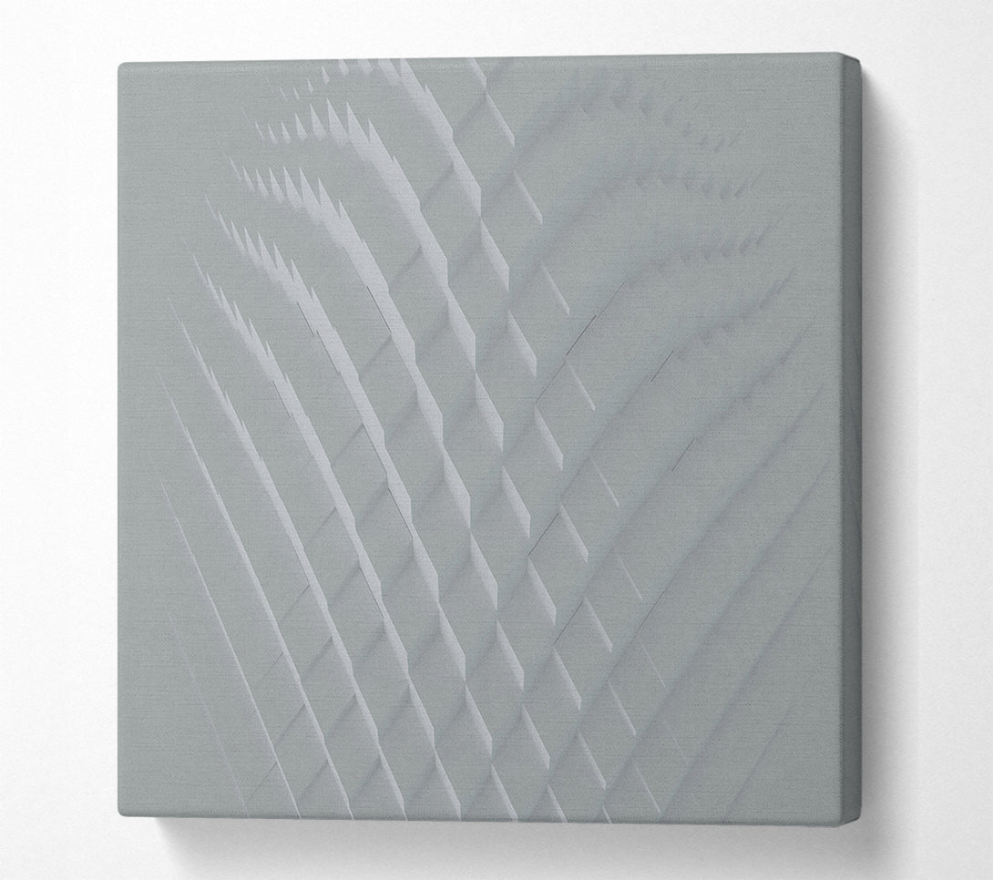  A Canvas Print of Silver Geometric Flow Canvas Print