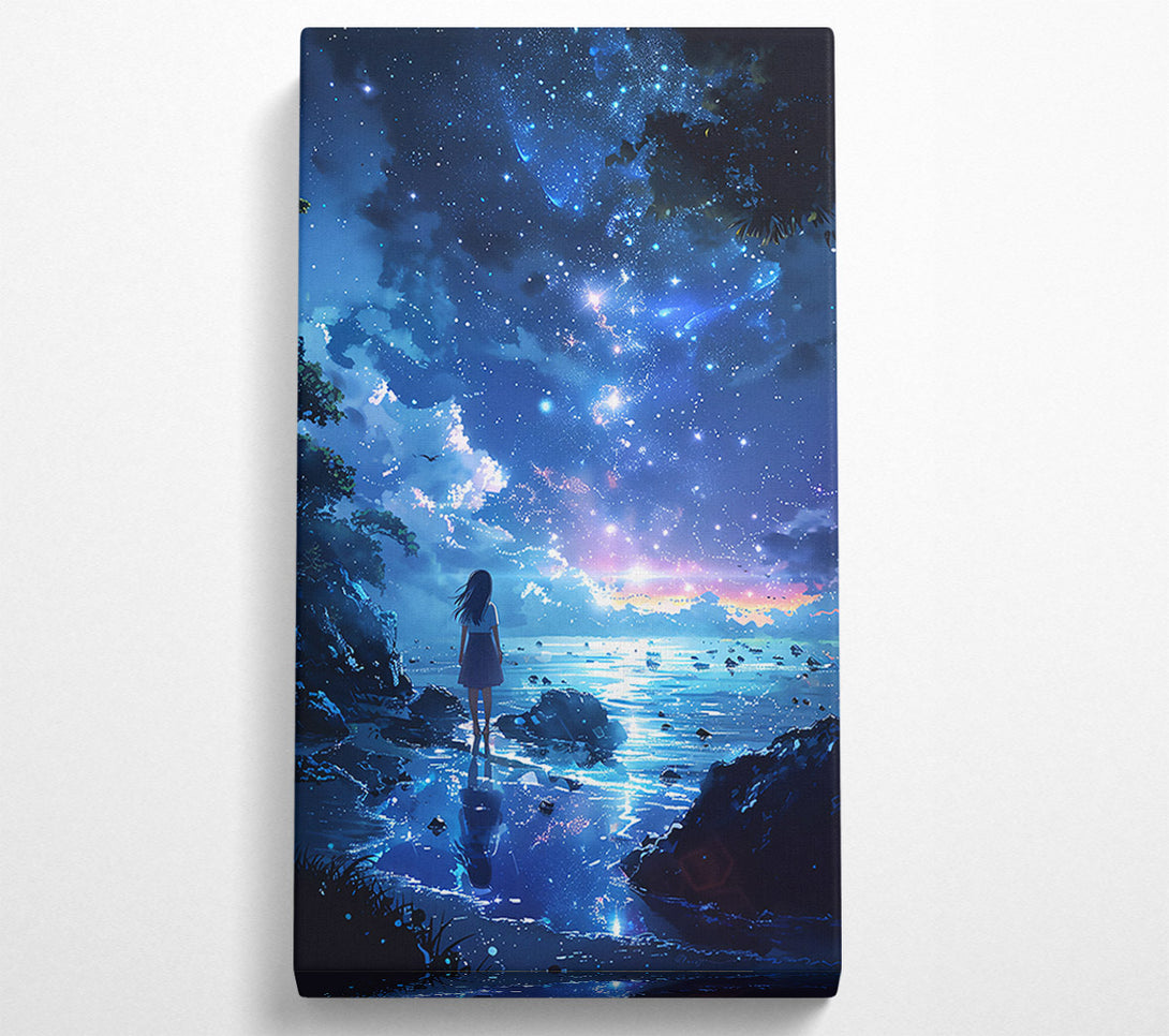  A Canvas Print of Blue Night Reflections Canvas Art