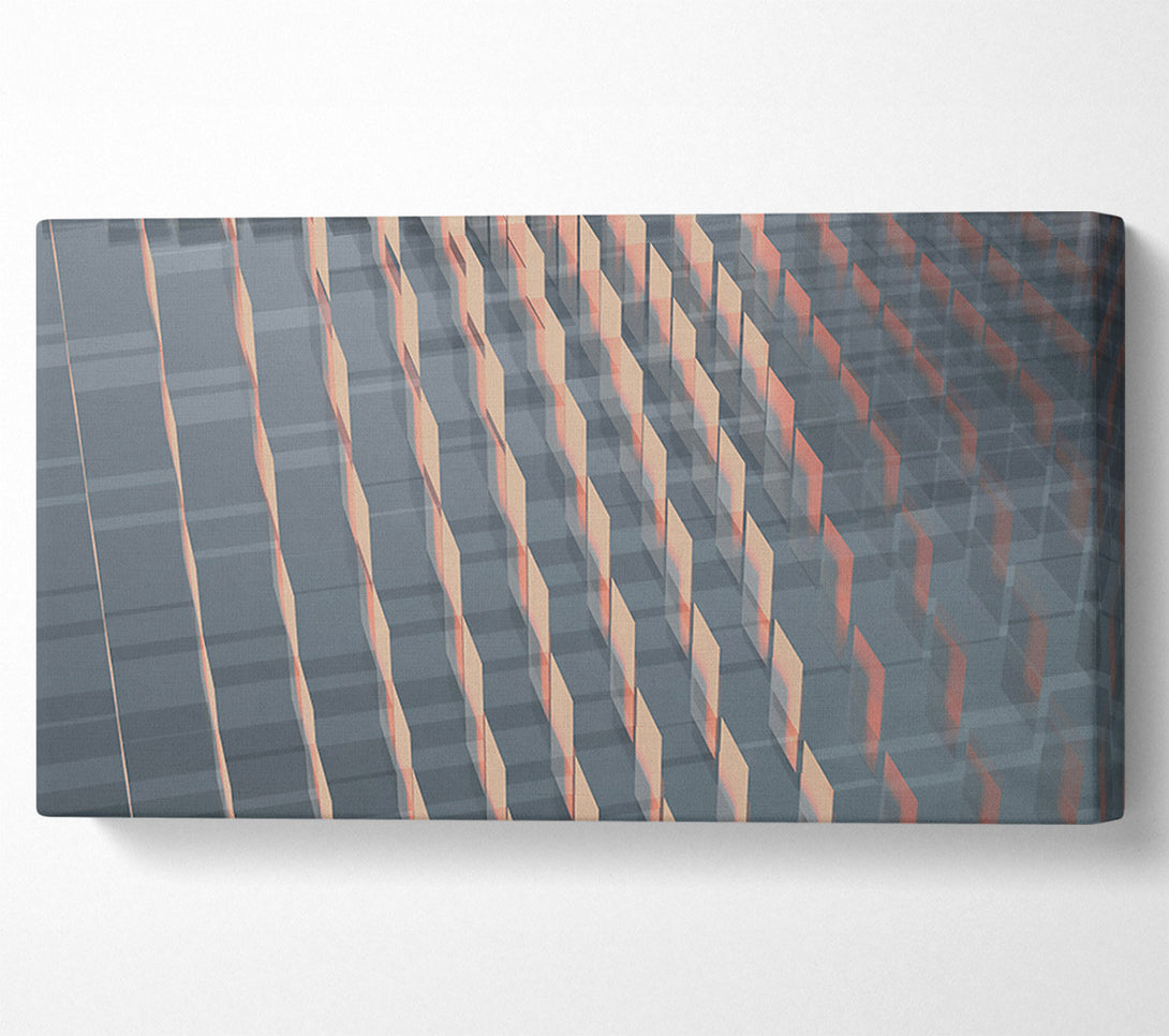  A Canvas Print of Peach Grid Infinity Canvas Print