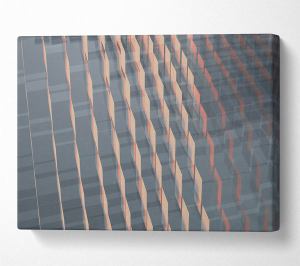  A Canvas Print of Peach Grid Infinity Canvas Print