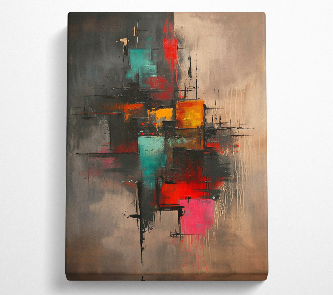  A Canvas Print of Red Abstract Expressionism Canvas Print