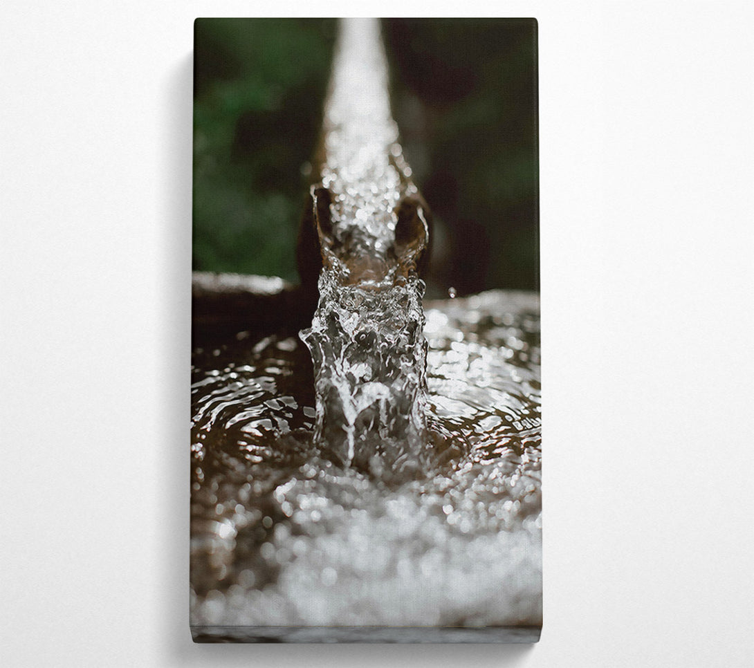  A Canvas Print of Silver Water Flowing Canvas Art