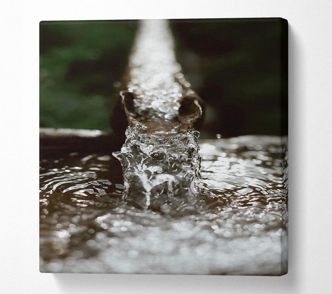  A Canvas Print of Silver Water Flowing Canvas Art