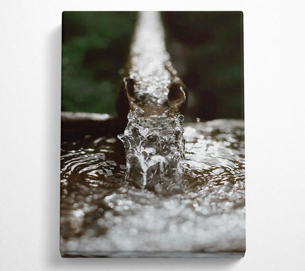  A Canvas Print of Silver Water Flowing Canvas Art