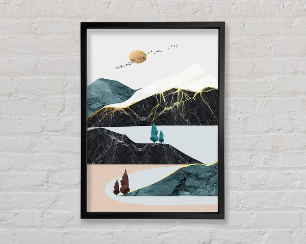 Gold Vein Mountain Framed Print