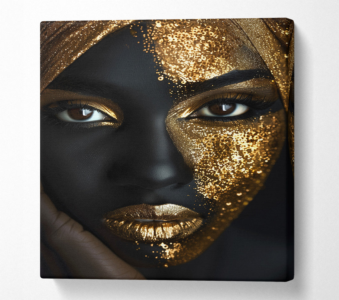  A Canvas Print of Gold Woman Beauty Canvas Wall Art