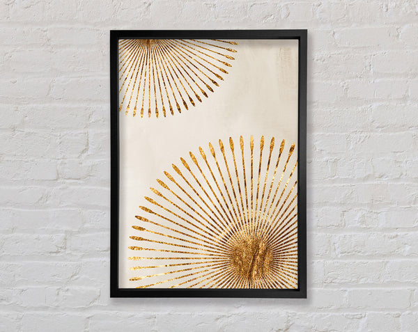 Golden Bursts Framed Print