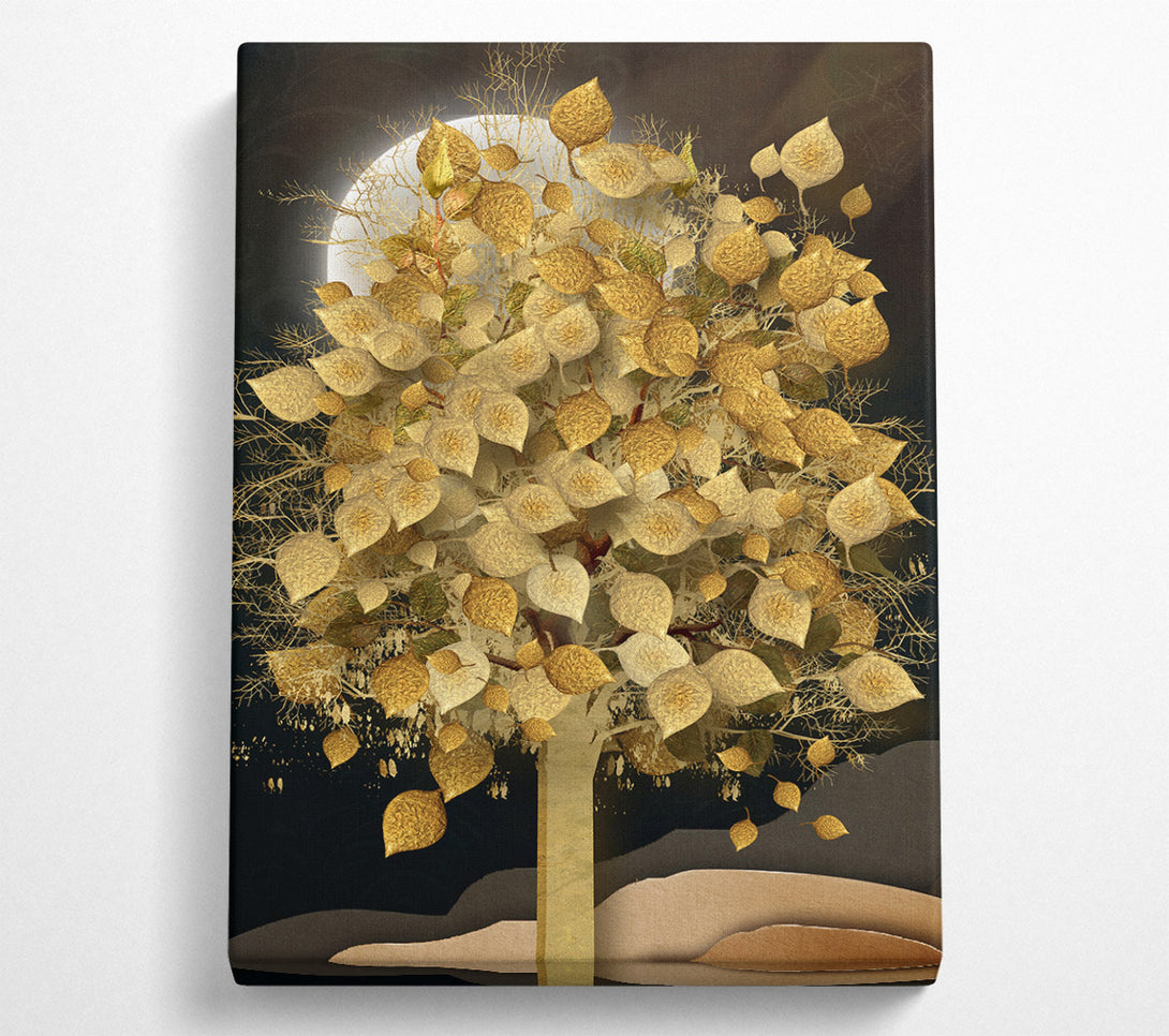  A Canvas Print of Golden Leaf Tree Canvas Print