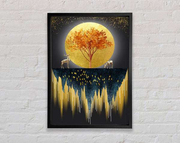 Golden Moon Framed Print