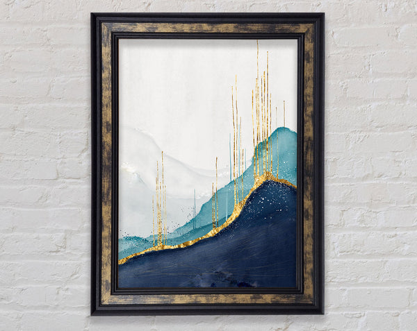 Got Glitter Drip Mountains Framed Print