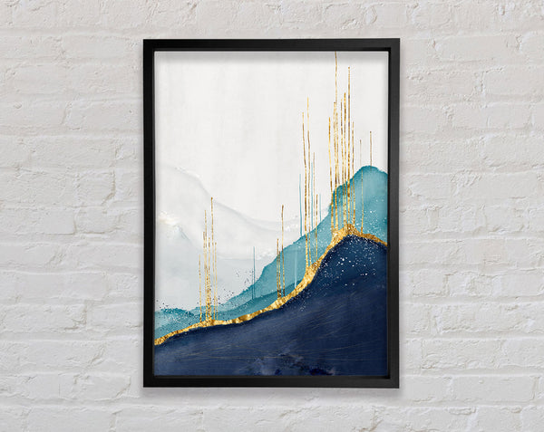 Got Glitter Drip Mountains Framed Print