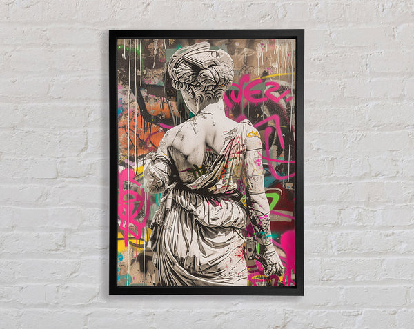 Graffi Greek Statue Framed Print