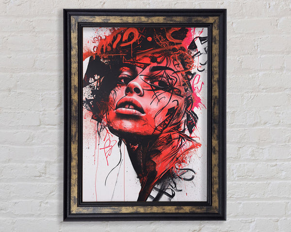 Graffiti Beauty Framed Print