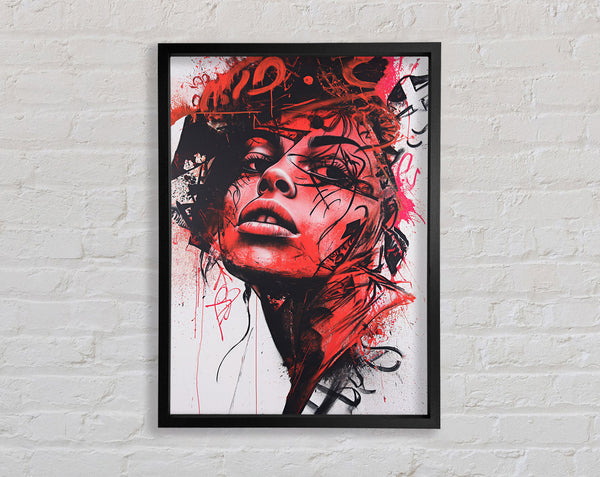 Graffiti Beauty Framed Print