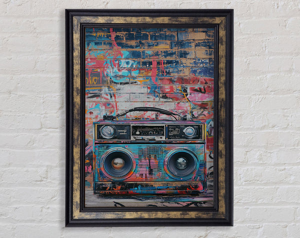Graffiti Boombox Framed Print