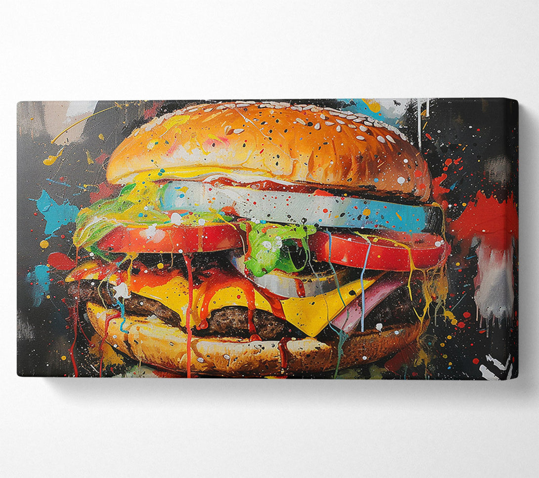  A Canvas Print of Graffiti Burger Canvas Art
