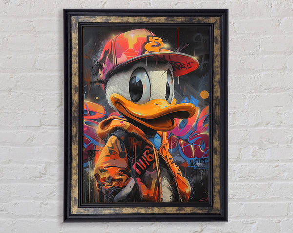 Graffiti Duck Framed Print