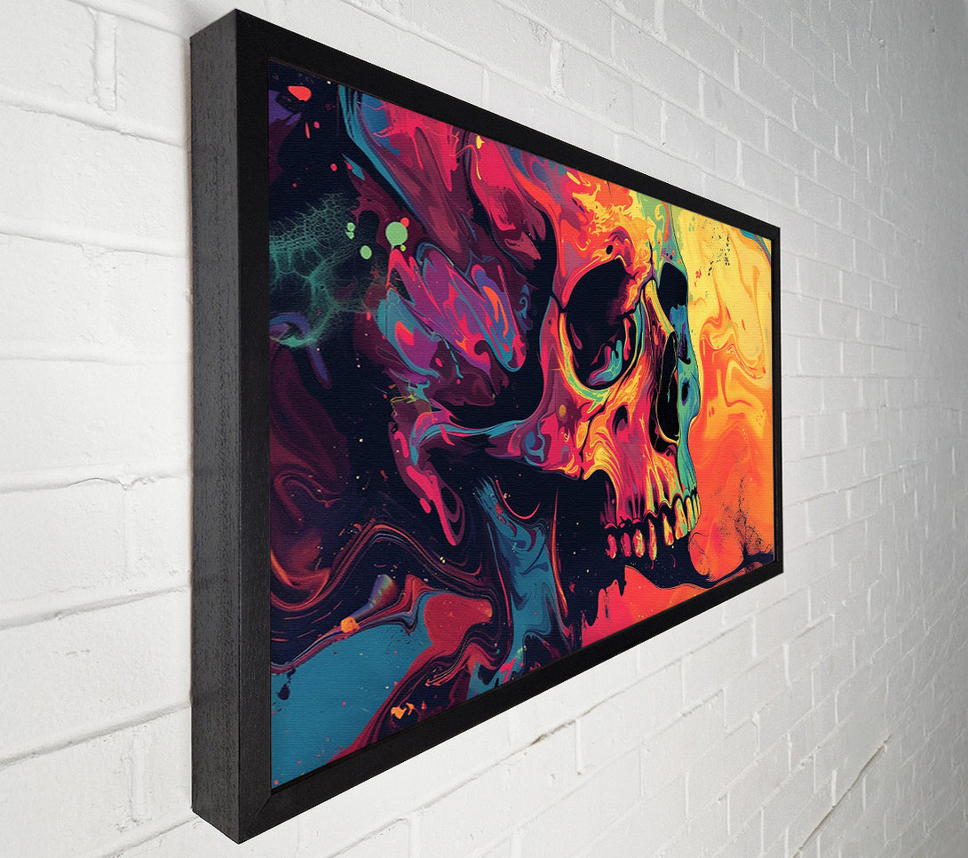  A Canvas Print of Graffiti Explosion Skull Canvas Print