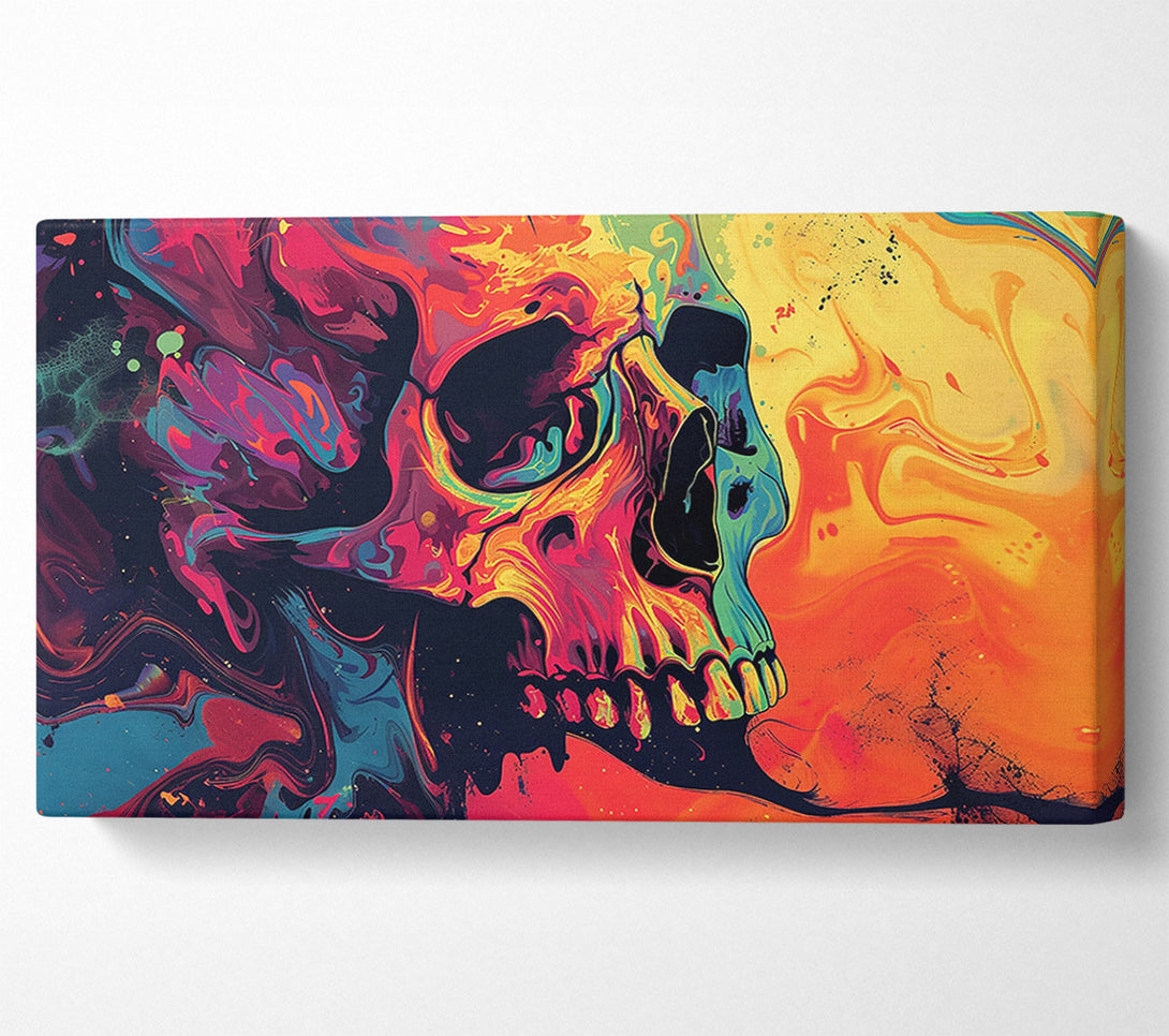  A Canvas Print of Graffiti Explosion Skull Canvas Print