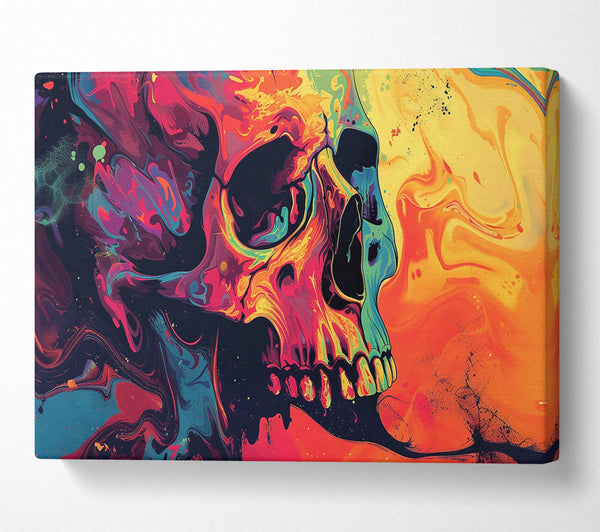  A Canvas Print of Graffiti Explosion Skull Canvas Print