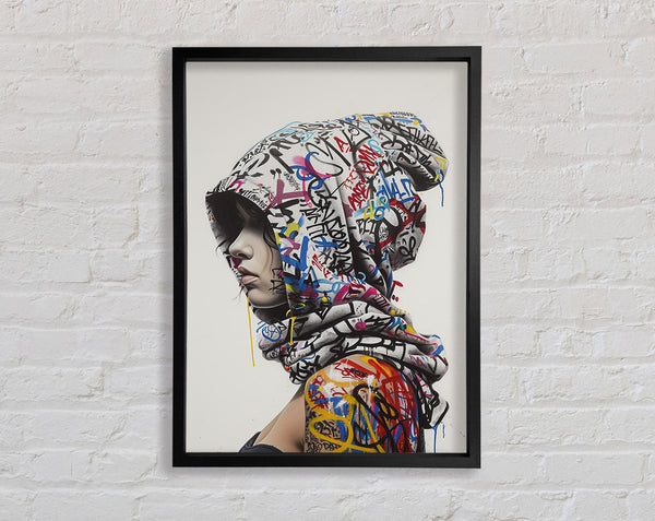 Graffiti Hood Framed Print