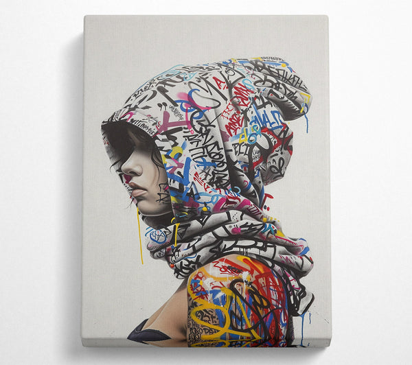  A Canvas Print of Graffiti Hood Canvas Art