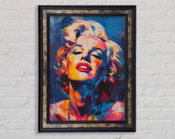Graffiti Monroe Poster Framed Print